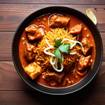 Gochujang cream pasta with a balanced ratio of spicy Korean chili paste and creamy sauce, highlighting the harmony of flavors and textures.